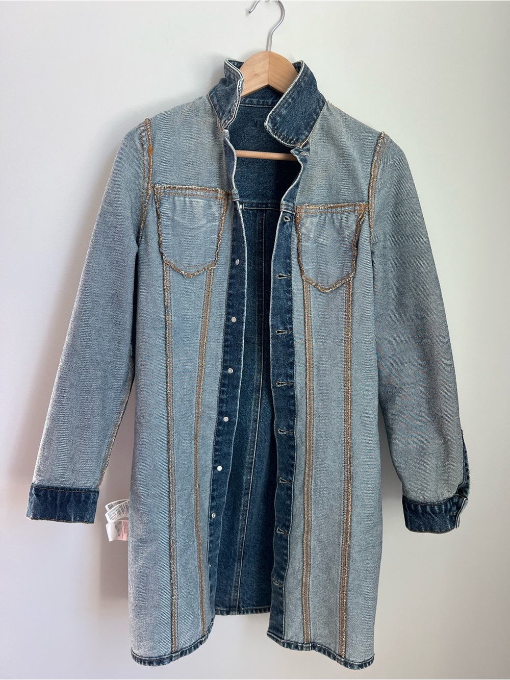 H&M | Medium Wash Blue Denim Jacket Dress Size XS - Picture 11 of 17